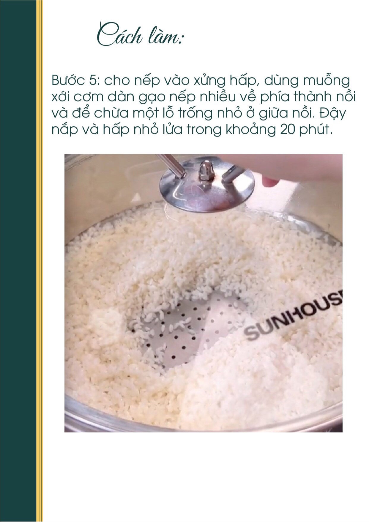 Công thức nấu ăn chay: Xôi Mặn Chay (công thức 2) với gạo nếp, nấm hương và mộc nhĩ