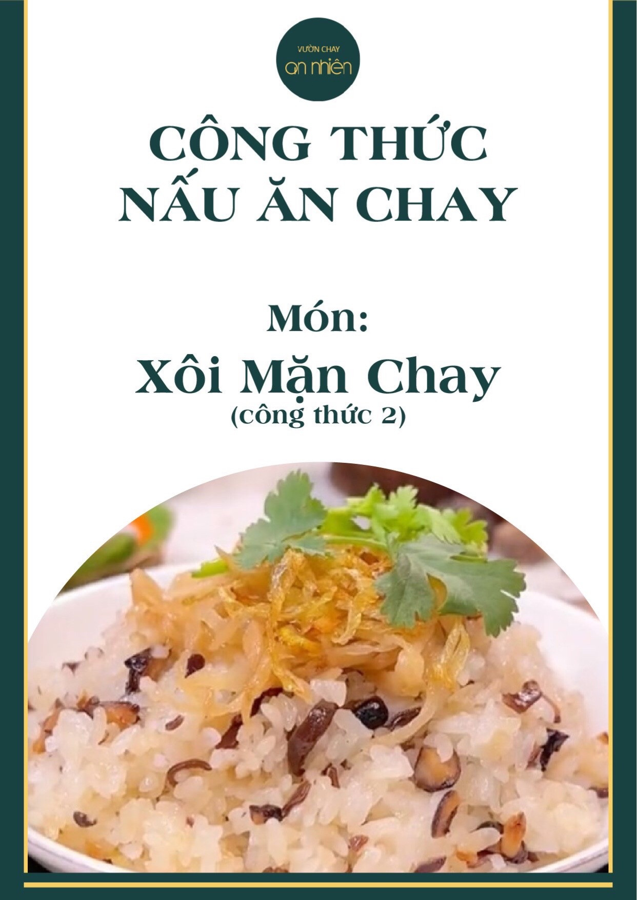 Công thức nấu ăn chay: Xôi Mặn Chay (công thức 2) với gạo nếp, nấm hương và mộc nhĩ