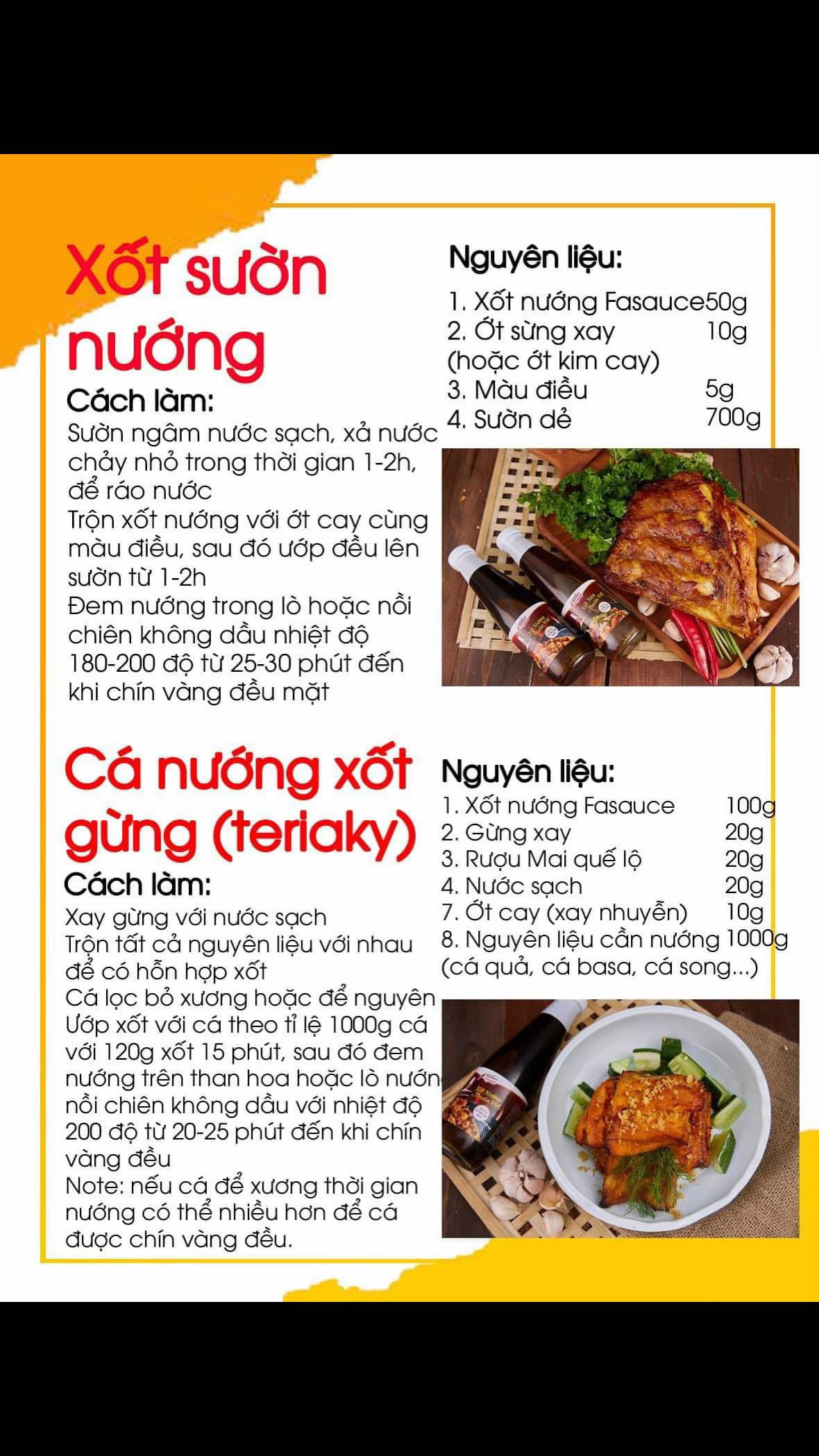 Công thức nấu ăn: Xốt sườn nướng và Cá nướng xốt gừng (teriaky)