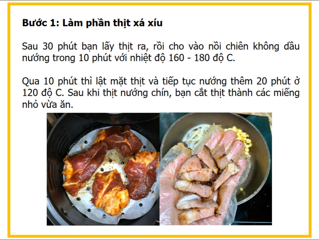 Công thức nấu Bánh mì chảo với thịt xá xíu, xúc xích, trứng và phô mai