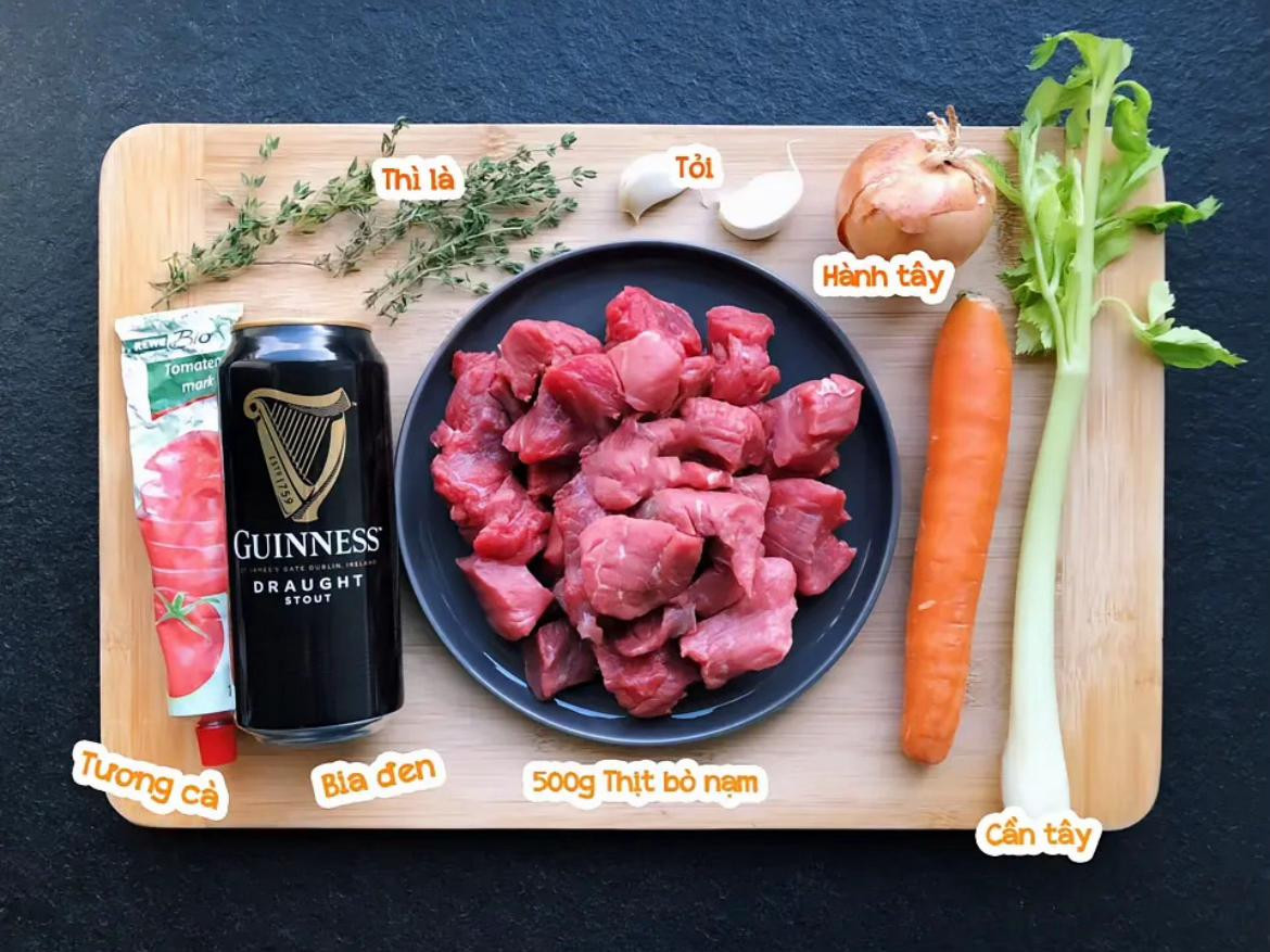 Công thức nấu bò kho ngon đúng điệu với bia đen và rau củ