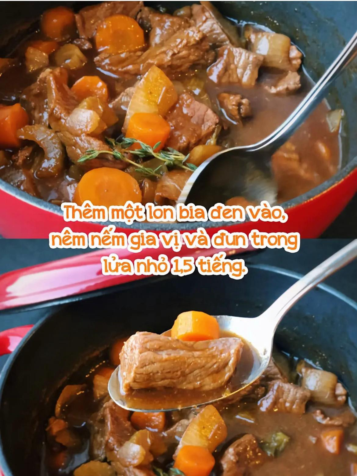 Công thức nấu bò kho ngon đúng điệu với bia đen và rau củ