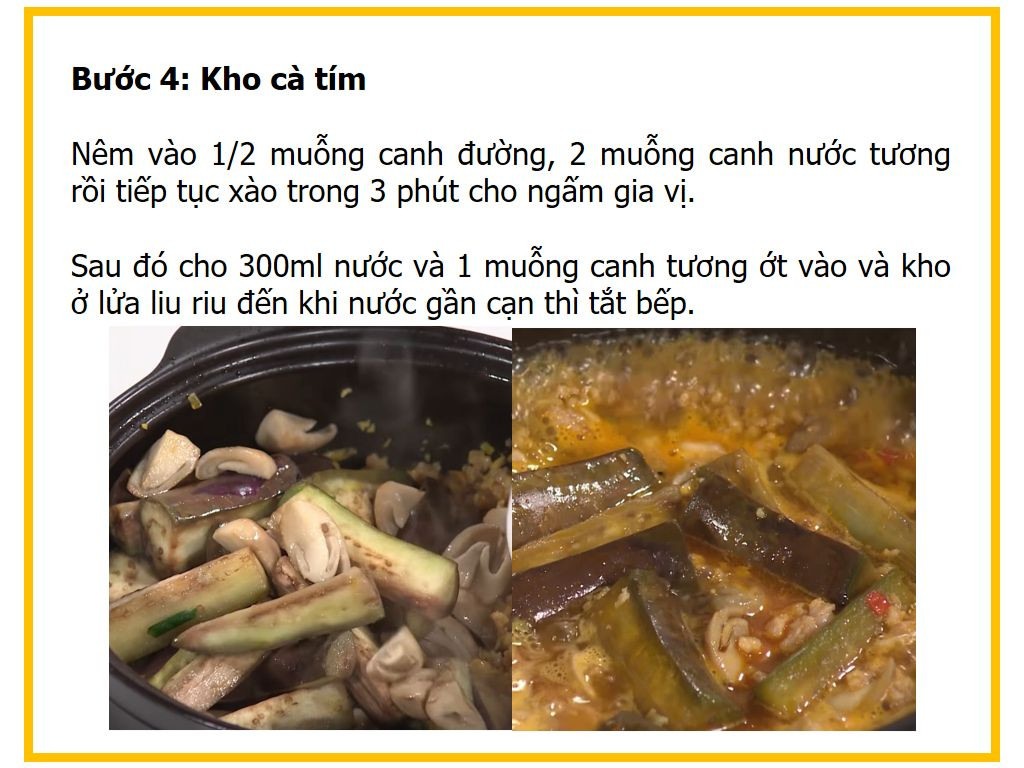 Công thức nấu Cà tím kho thịt bằm