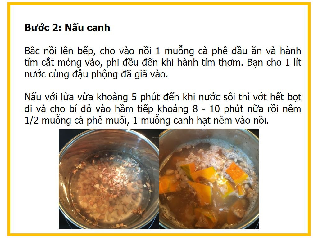 Công thức nấu canh bí đỏ đậu phộng ngon miệng, dễ làm