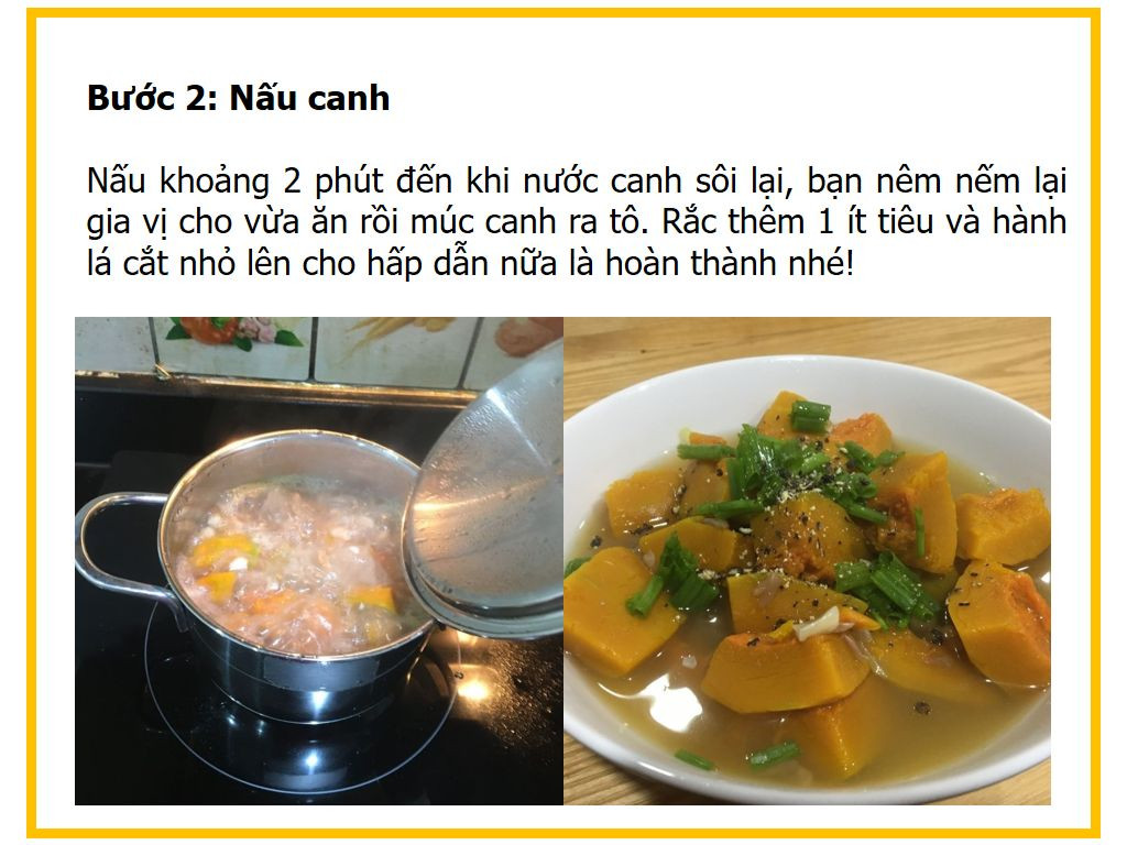 Công thức nấu canh bí đỏ đậu phộng ngon miệng, dễ làm