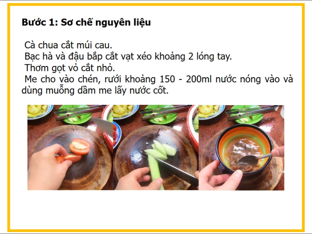 Công thức nấu canh chua đầu cá hồi với tôm, bạc hà và dứa