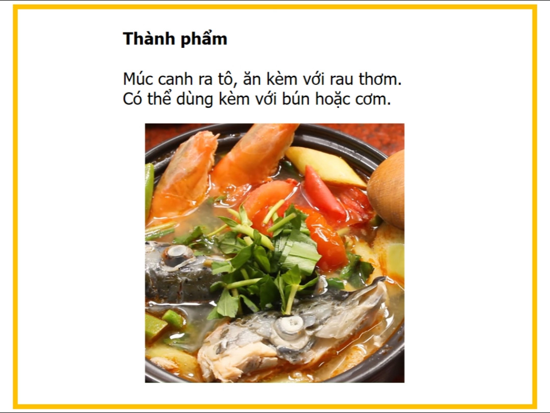 Công thức nấu canh chua đầu cá hồi với tôm, bạc hà và dứa