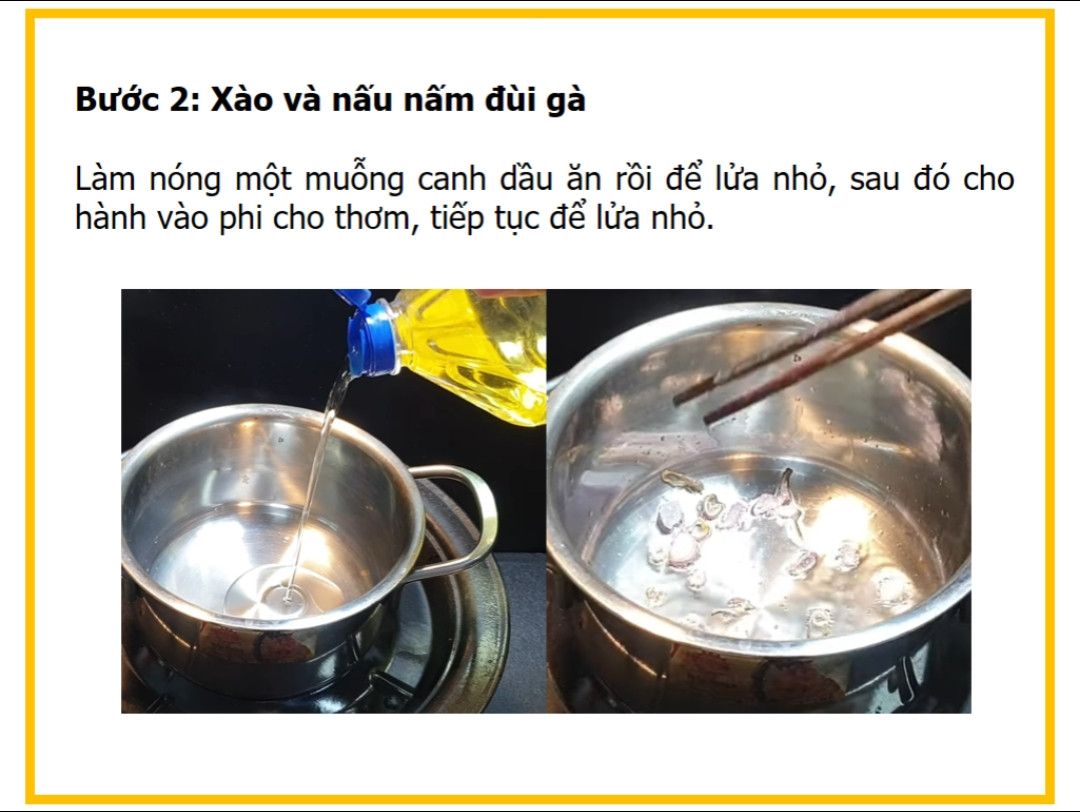 Công thức nấu canh khoai mỡ nấm đùi gà