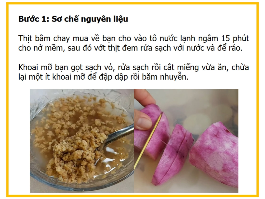 Công thức nấu canh khoai mỡ thịt bằm chay ngon đơn giản