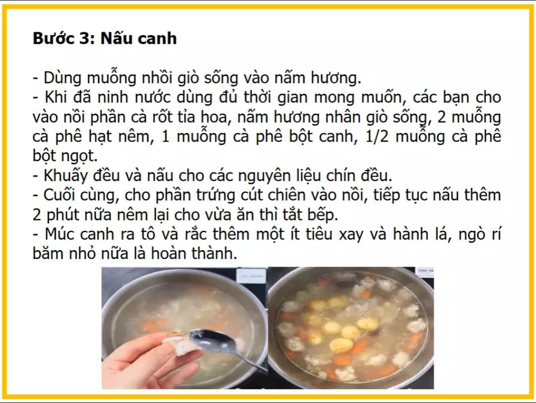 Công thức nấu canh mọc hạt sen thơm ngon bổ dưỡng với nấm hương và trứng cút