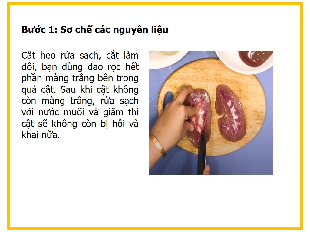 Công thức nấu Cật heo xào ớt chuông ngon tuyệt, không bị hôi
