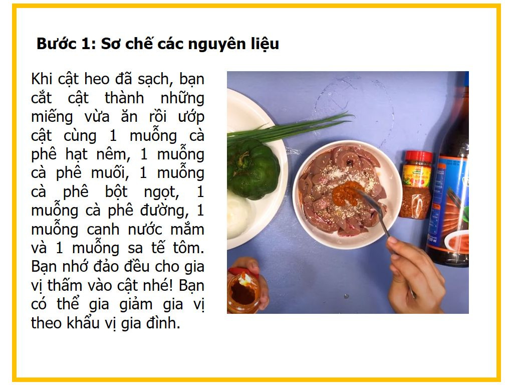Công thức nấu Cật heo xào ớt chuông ngon tuyệt, không bị hôi