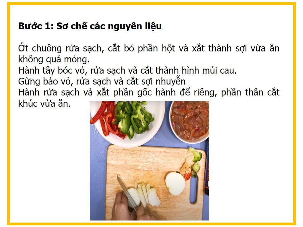 Công thức nấu Cật heo xào ớt chuông ngon tuyệt, không bị hôi