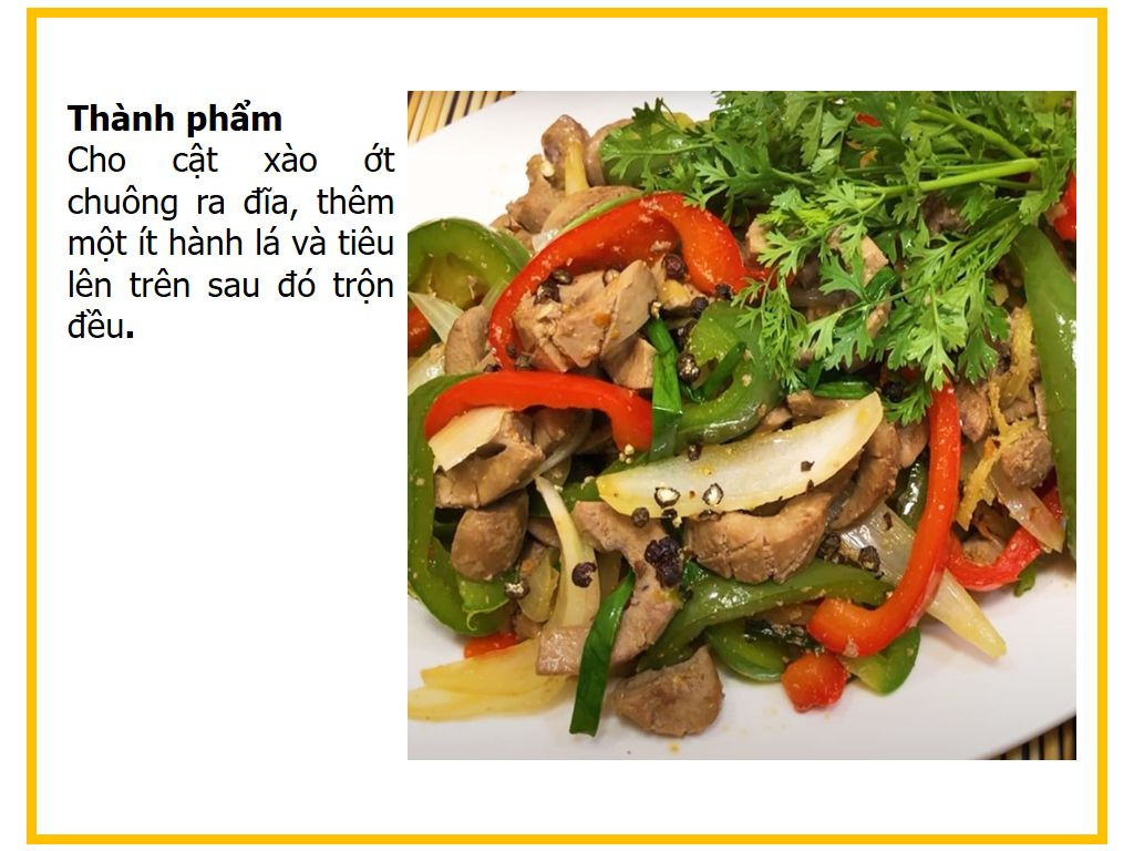 Công thức nấu Cật heo xào ớt chuông ngon tuyệt, không bị hôi