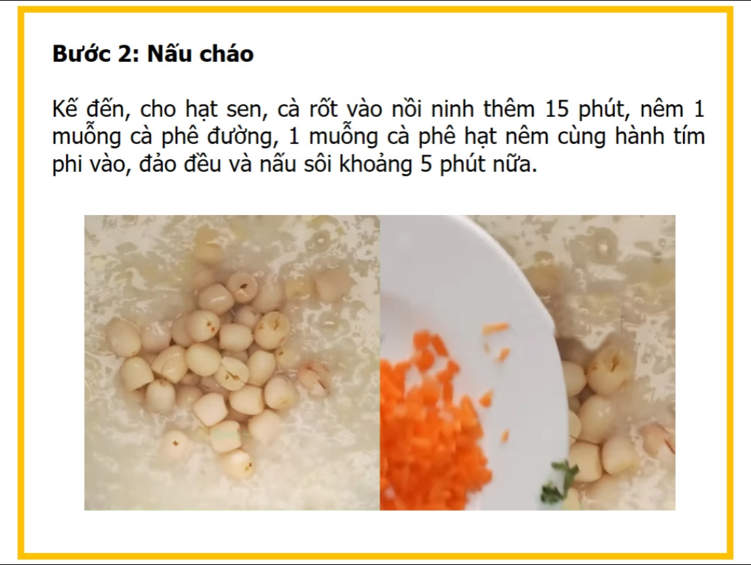 Công thức nấu Cháo gà hạt sen đậu xanh ngon bổ dưỡng