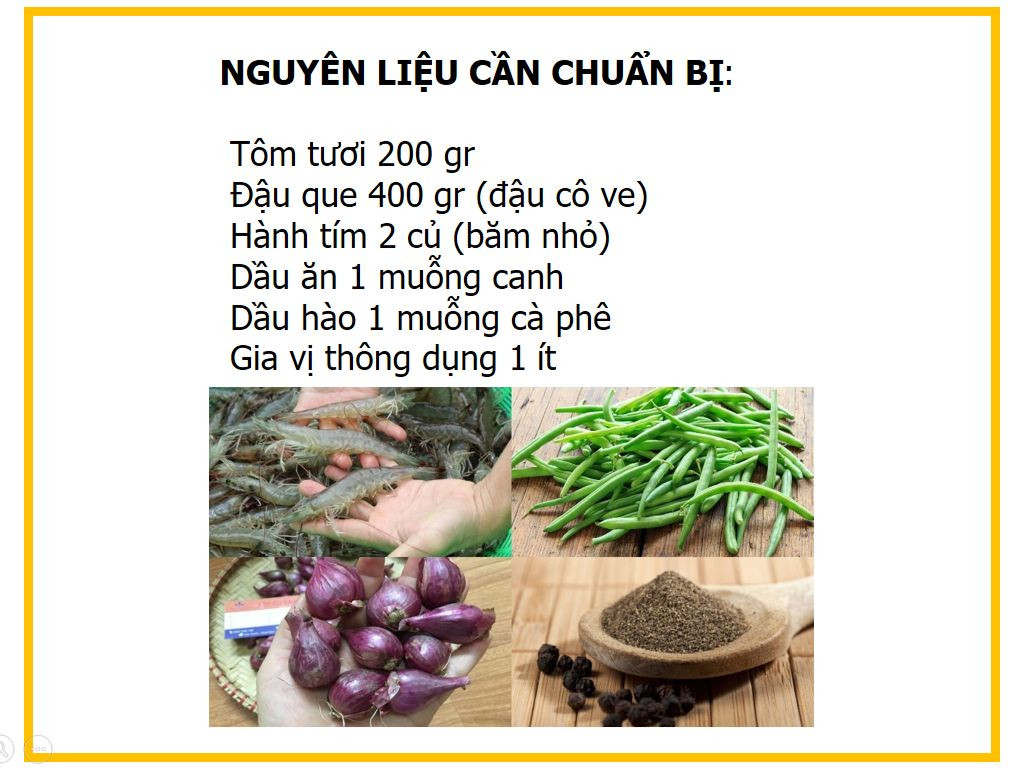 Công thức nấu Đậu que xào tôm tươi giòn ngon, đơn giản