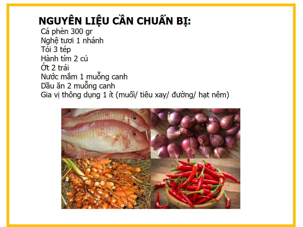 Công thức nấu món Cá phèn kho nghệ ngon tuyệt