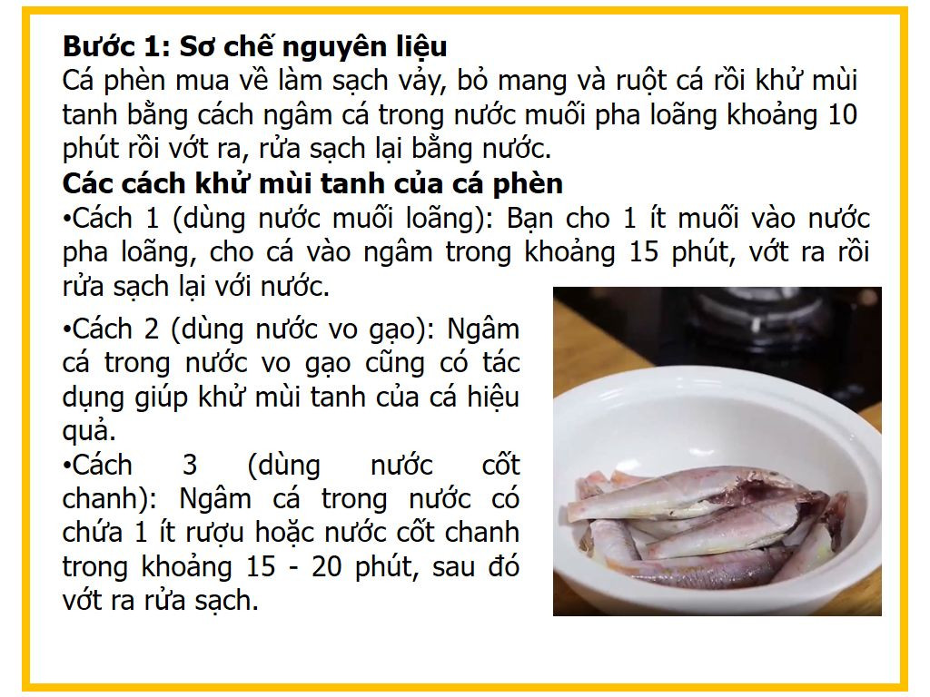 Công thức nấu món Cá phèn kho nghệ ngon tuyệt