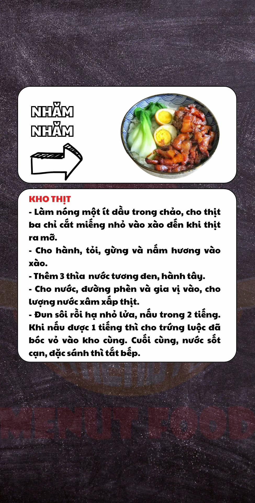 Công thức nấu món Thịt Kho Kiểu Đái với thịt ba chỉ, trứng gà và nấm hương