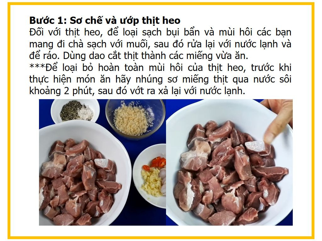 Công thức nấu món thịt nạc kho tiêu đậm đà, giòn ngon