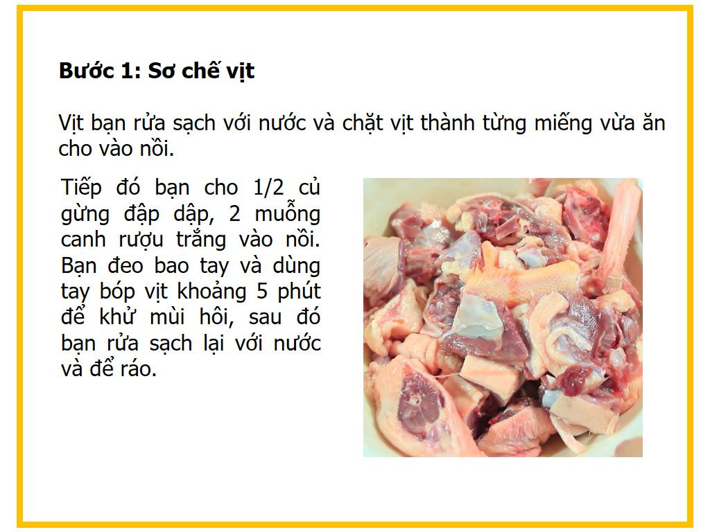 Công thức nấu món Vịt kho sả ớt truyền thống với nguyên liệu tươi ngon