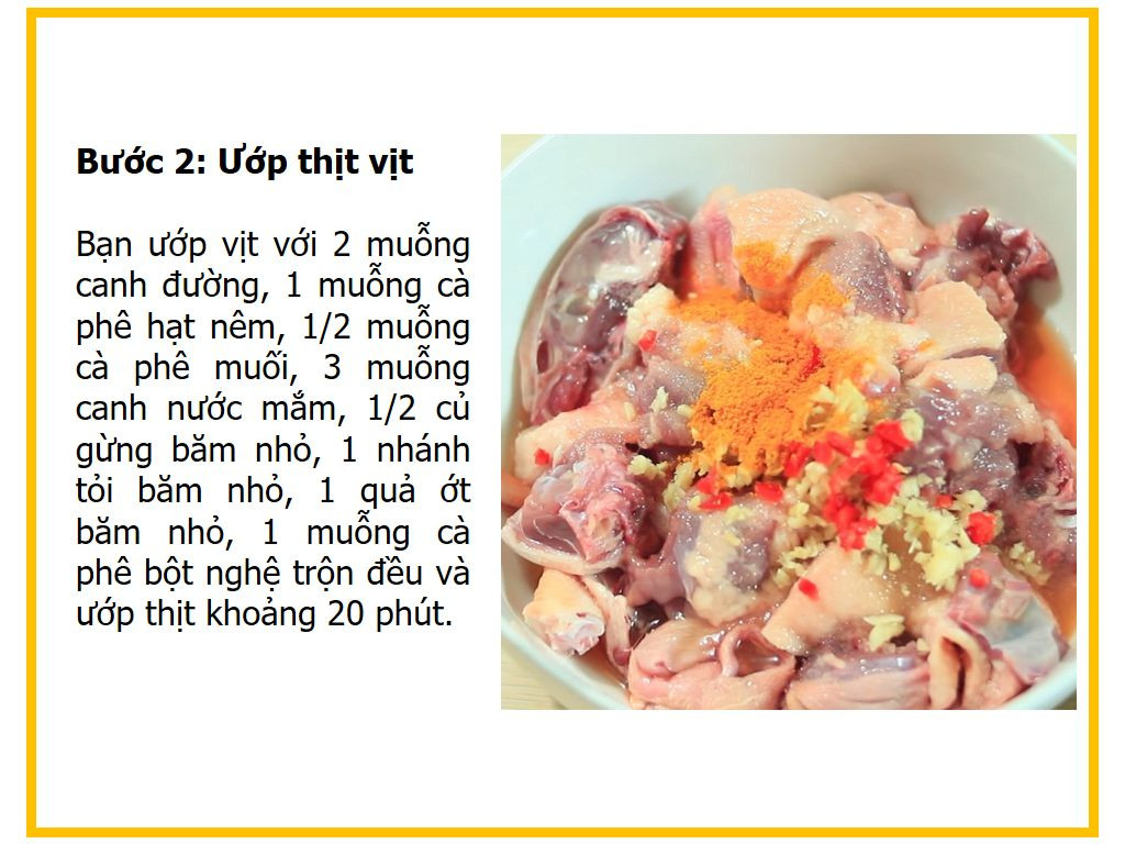 Công thức nấu món Vịt kho sả ớt truyền thống với nguyên liệu tươi ngon