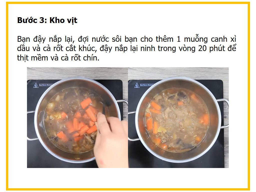 Công thức nấu món Vịt kho tiêu ngon tuyệt