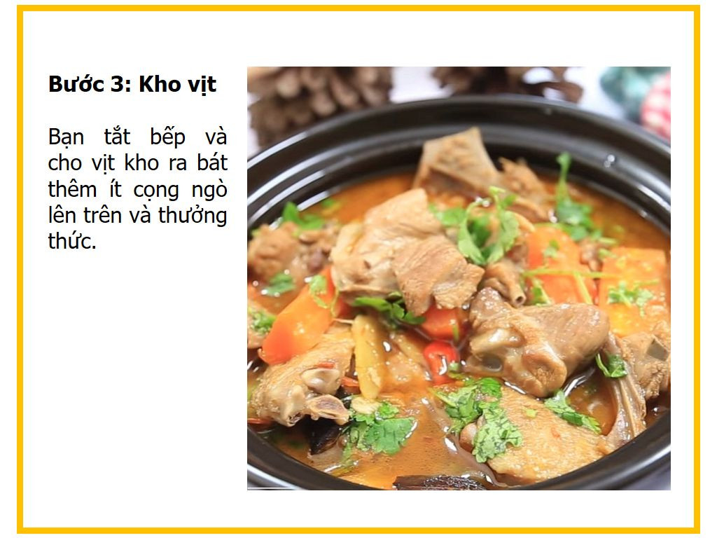 Công thức nấu món Vịt kho tiêu ngon tuyệt