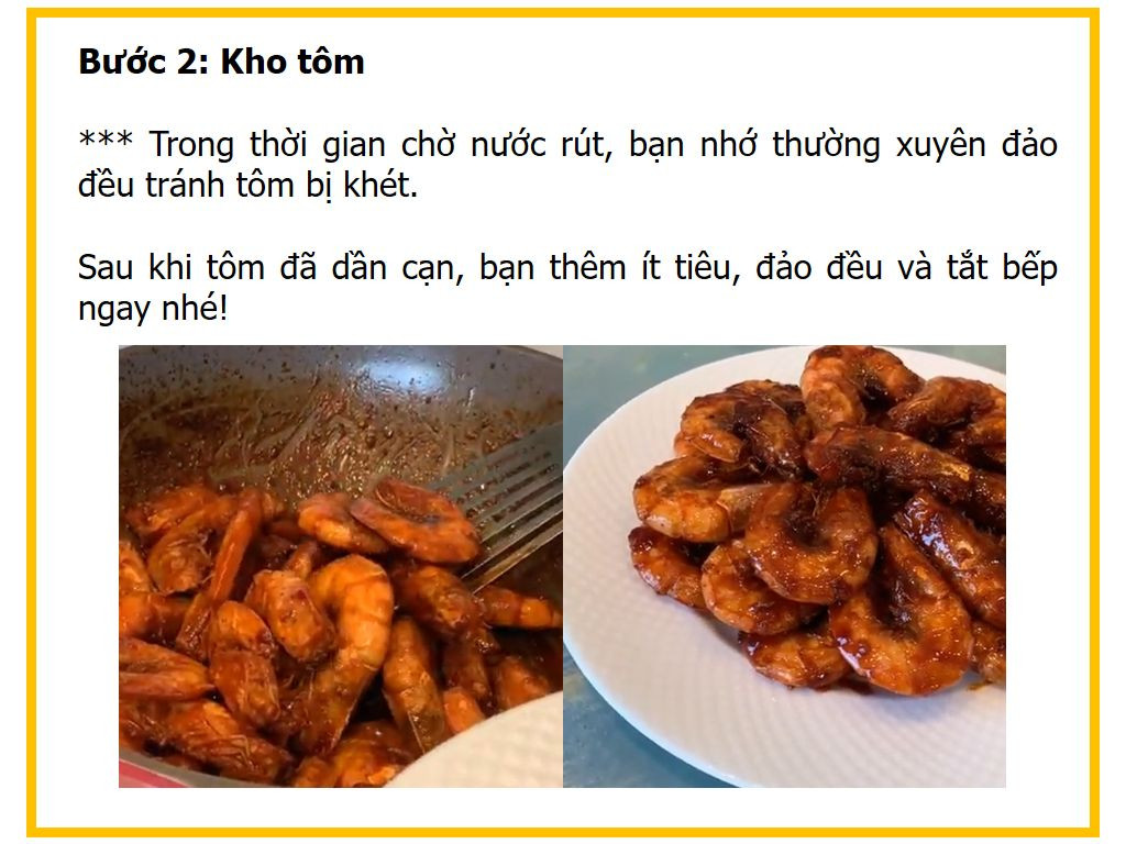 Công thức nấu Tôm kho tiêu nước dừa ngon miệng