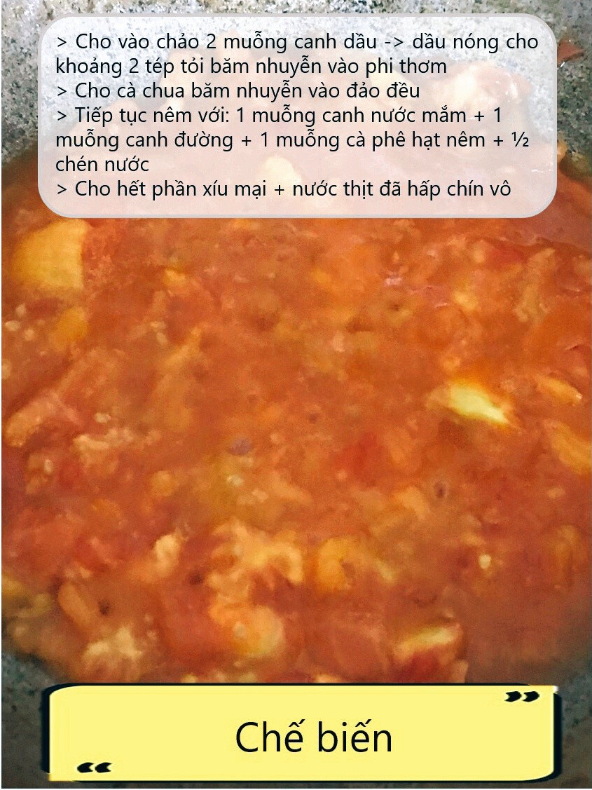 Công thức nấu Xíu Mại ngon miệng với thịt heo, củ đậu và sốt cà chua