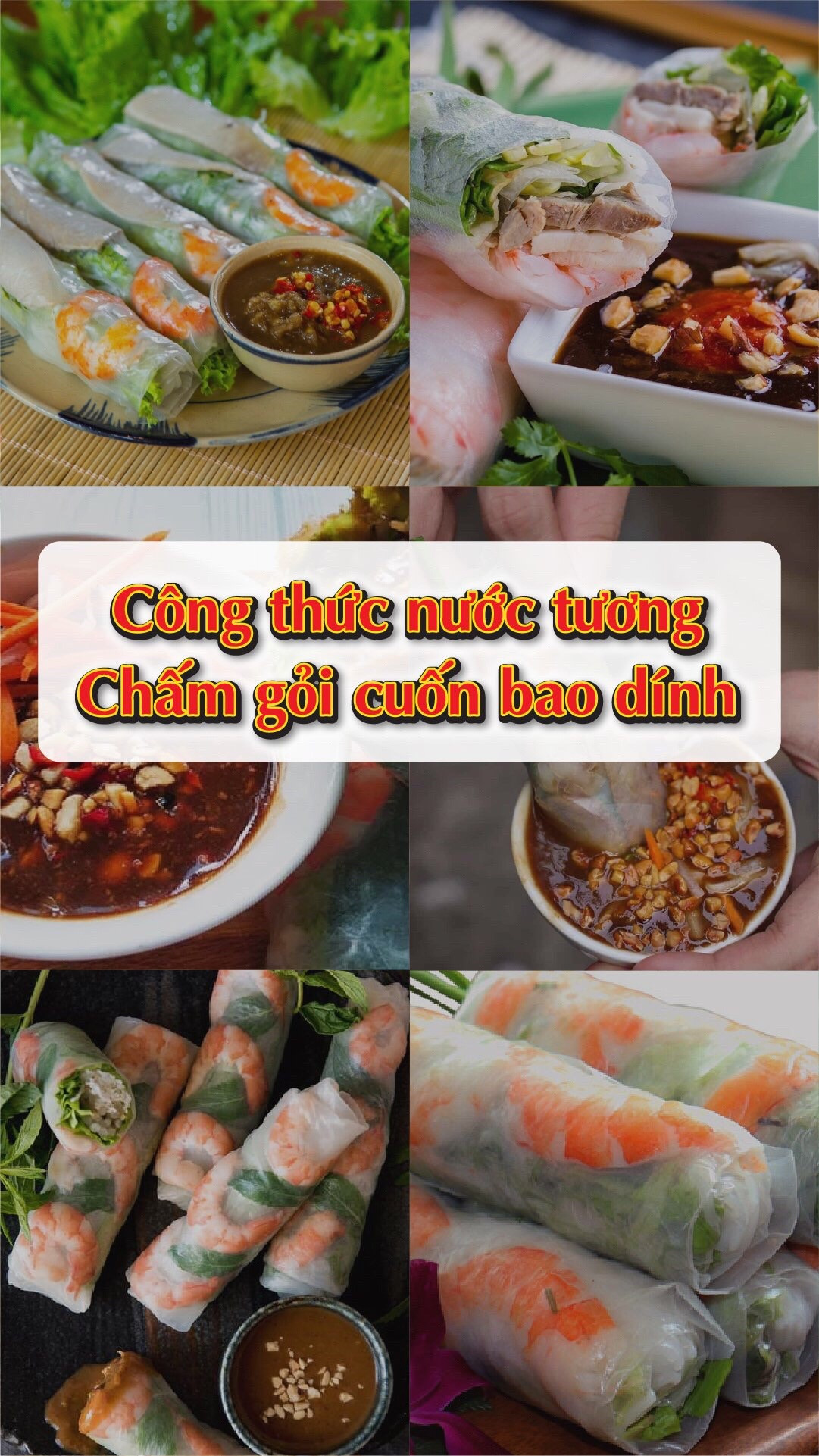 Công thức nước chấm gỏi cuốn bao dính với tương đen và bơ đậu phộng