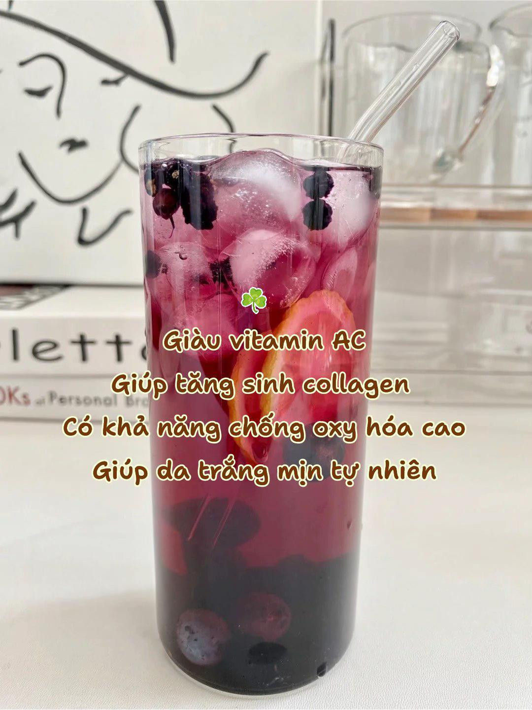 Công thức nước detox Việt quất, dâu tằm, hắc kỷ tử và chanh vàng mát lạnh cho ngày hè