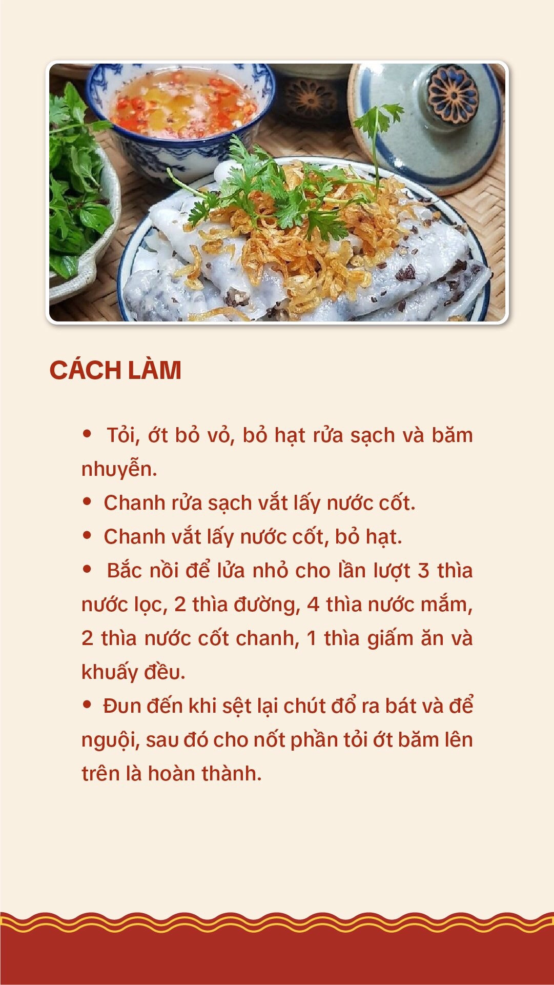 Công thức nước mắm chấm bánh cuốn chuẩn vị, chua cay mặn ngọt cân bằng