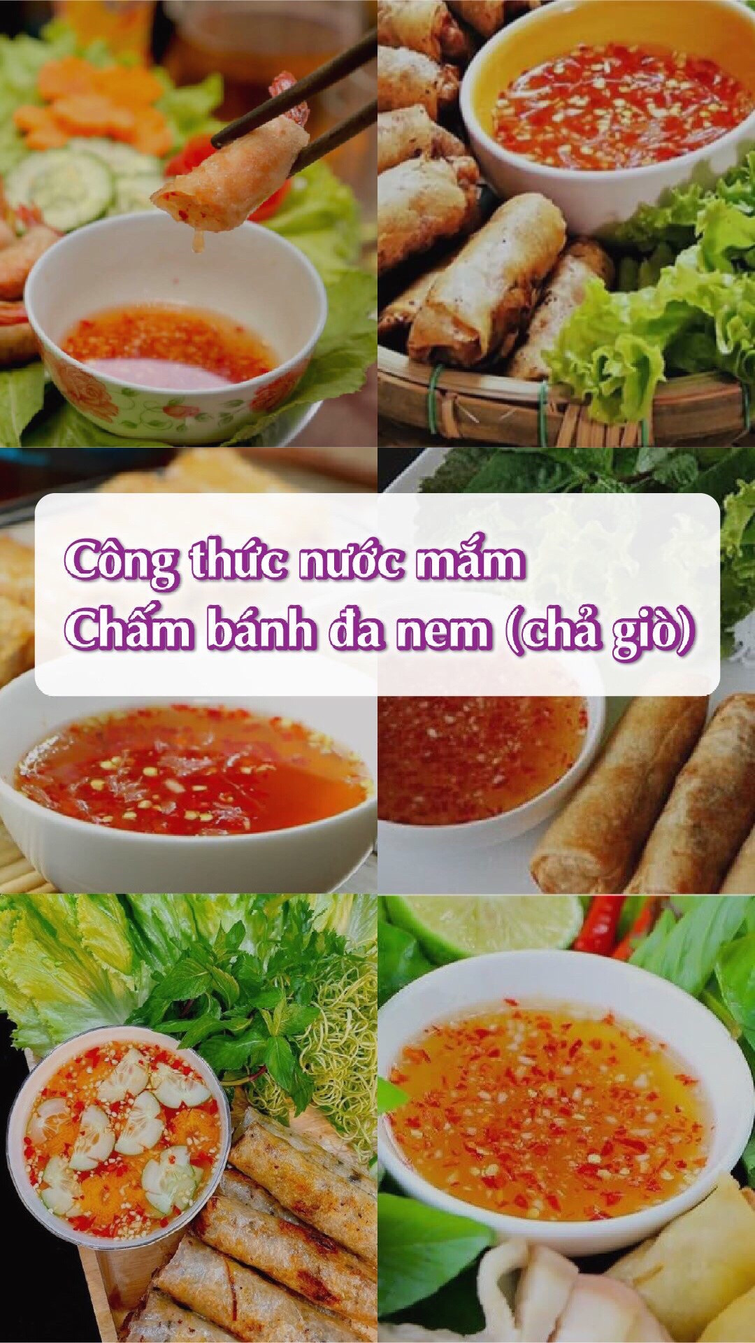 Công thức nước mắm chấm bánh đa nem (chả giò) ngon tuyệt vời