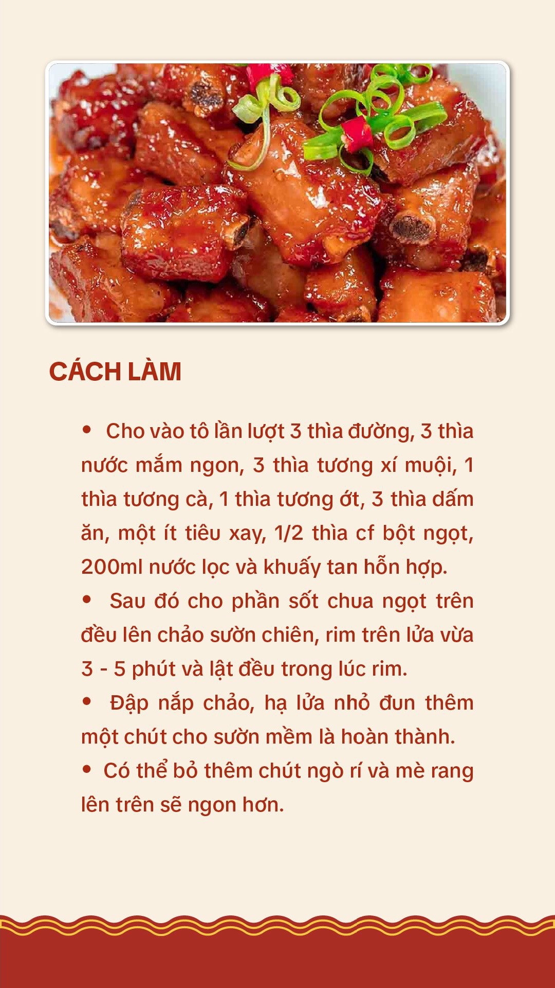 Công thức nước sốt Sườn xào chua ngọt ngon tuyệt, hướng dẫn chi tiết nguyên liệu và cách làm