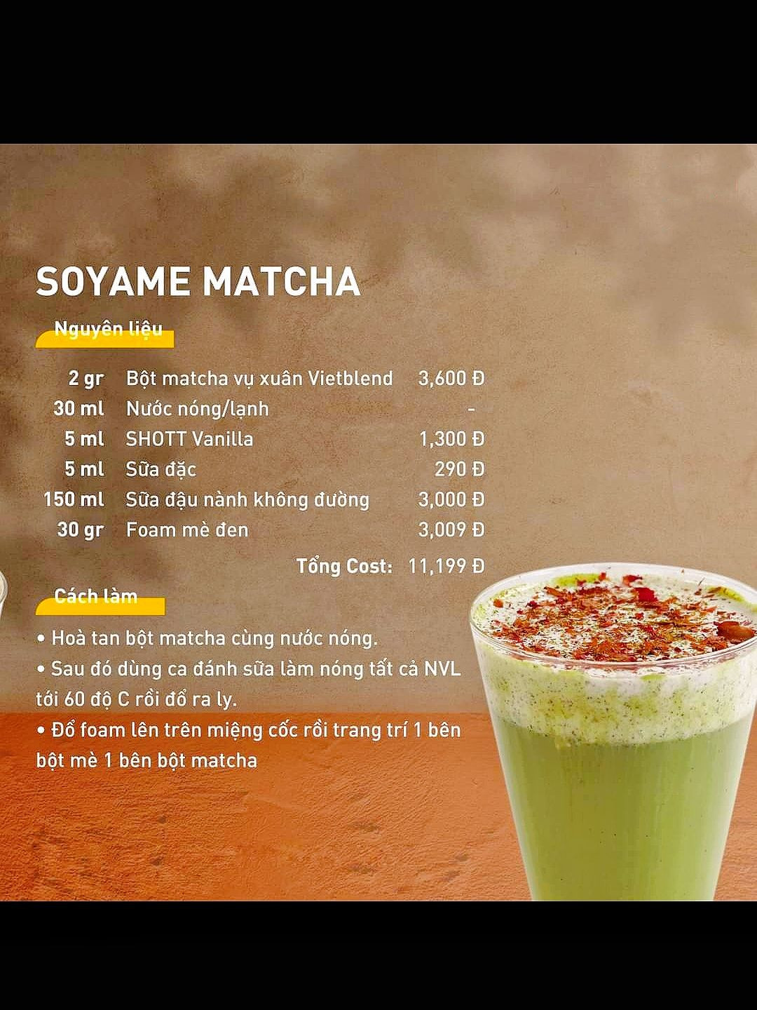 Công thức pha chế đồ uống mùa đông: White Peach Latte, Green Milktea với cam, Sweet and Spice, Brown Baconut và Hot Orange Chocolate