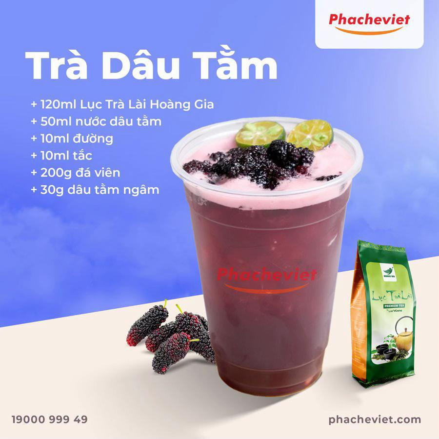 Công thức pha chế Trà Dâu Tằm và Sữa Chua Việt Quất thanh mát giải nhiệt