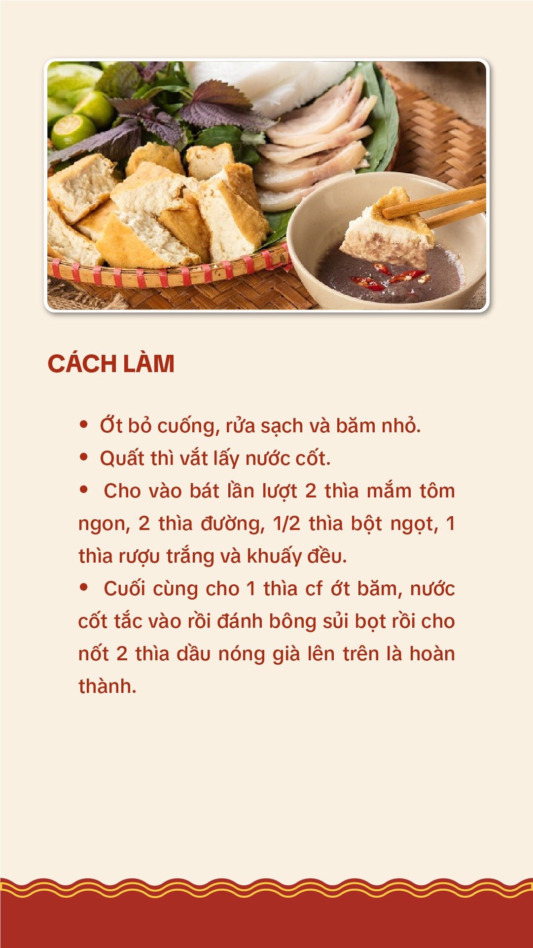 Công thức pha mắm tôm chấm bún đậu ngon