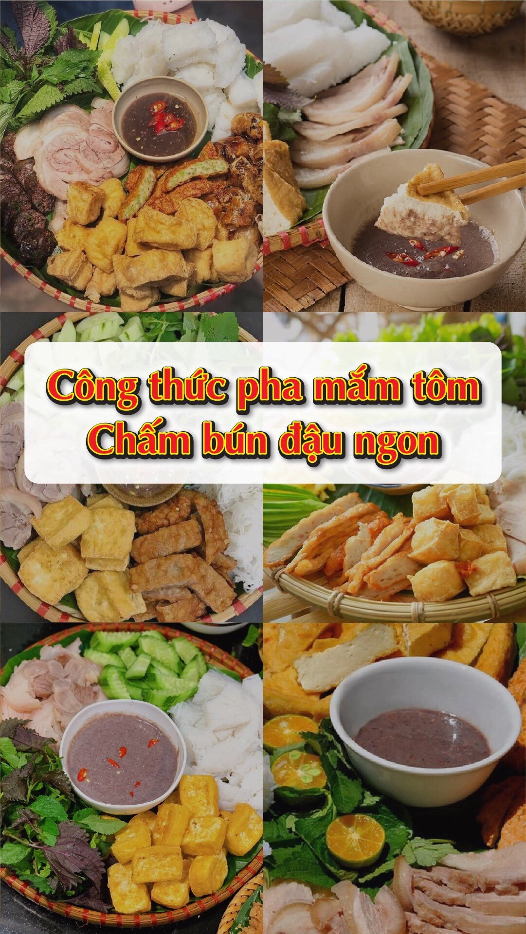 Công thức pha mắm tôm chấm bún đậu ngon