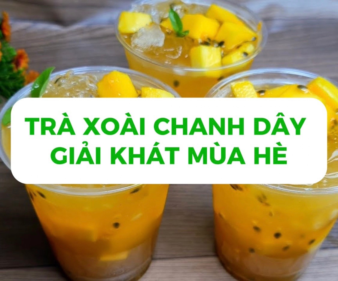 Công thức pha trà xoài chanh dây giải khát mùa hè cực ngon
