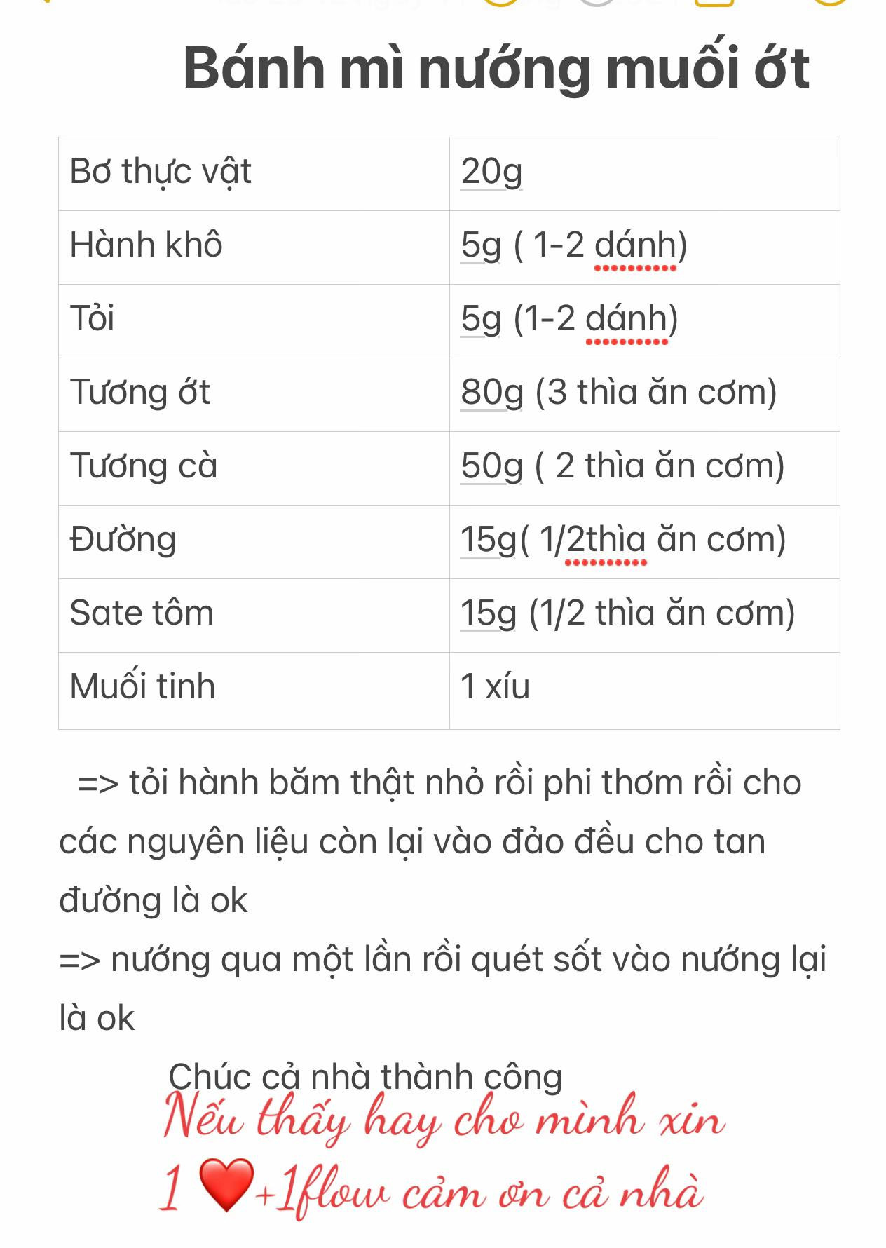 Công thức sốt bánh mì nướng muối ớt ngon tuyệt