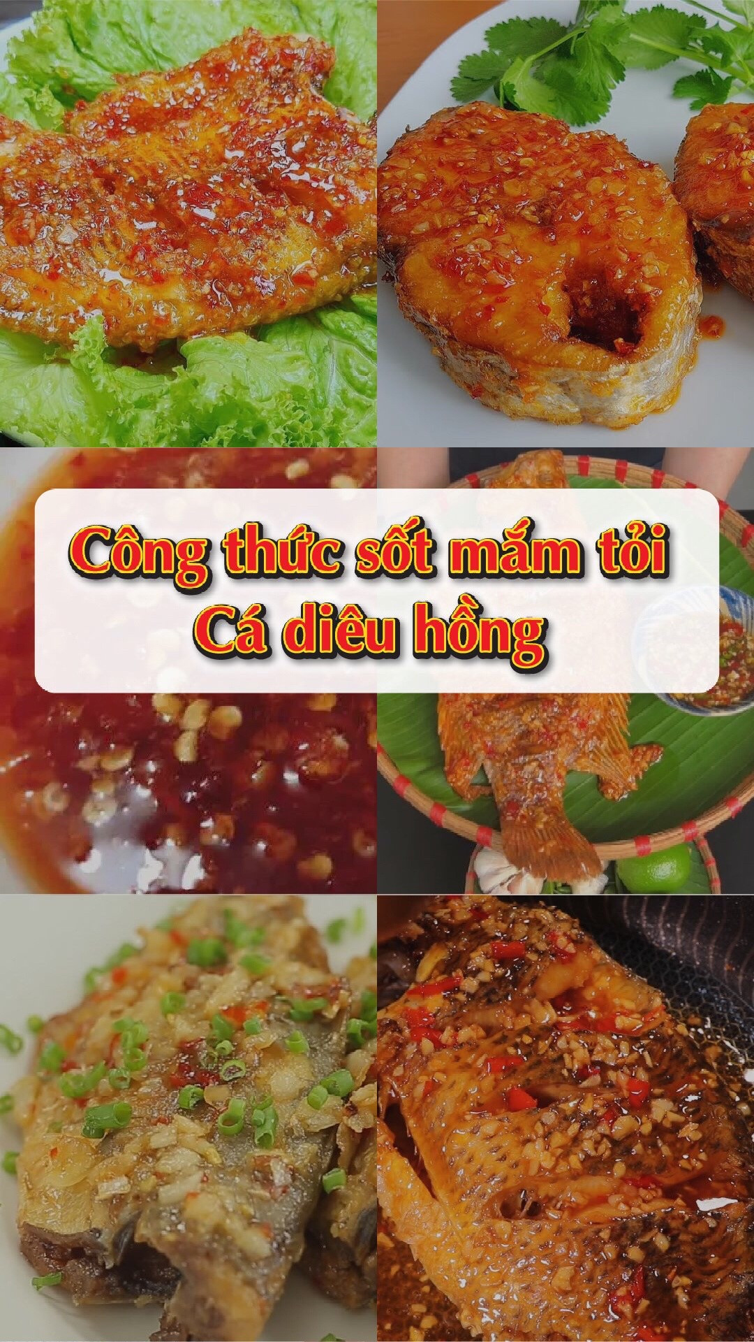 Công thức sốt mắm tỏi Cá diêu hồng chiên giòn, nguyên liệu và cách làm chi tiết