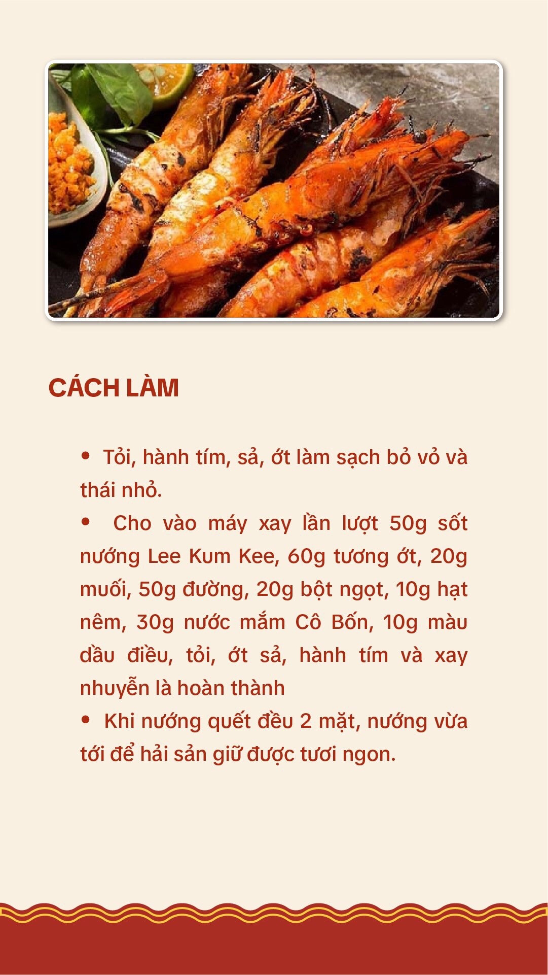 Công thức sốt muối ớt nướng hải sản thơm ngon với Lee Kum Kee và nước mắm Cô Bốn