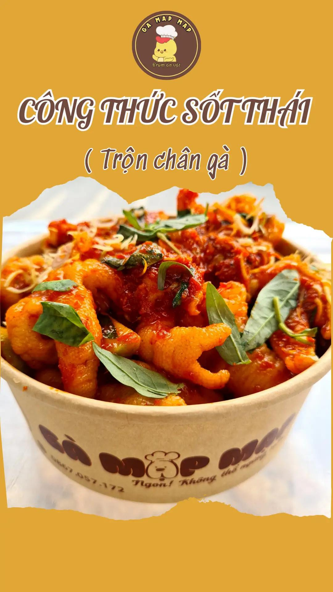 Công thức sốt Thái trộn chân gà với nguyên liệu hành khô, tỏi, sả và ớt