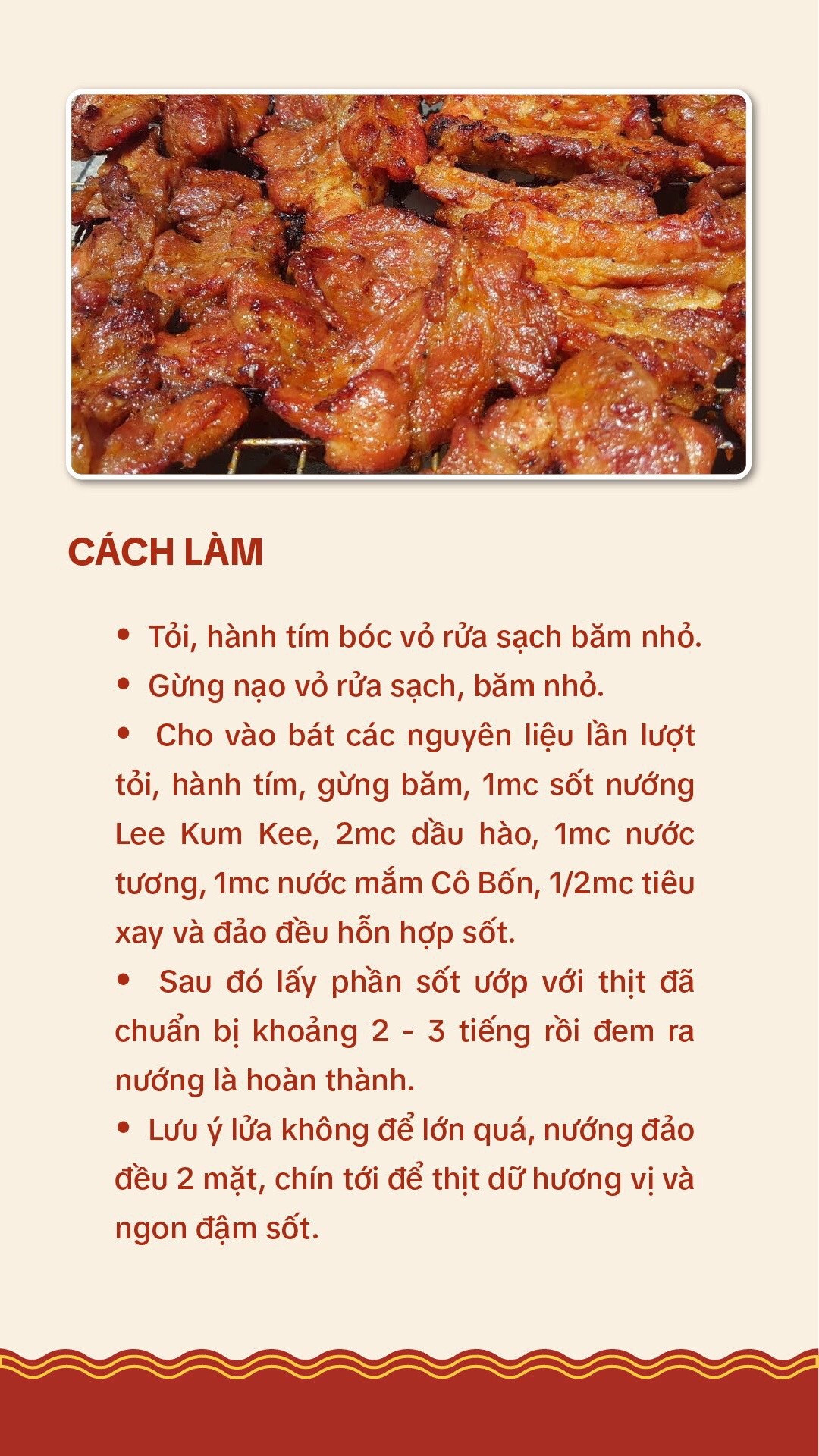 Công thức sốt ướp thịt nướng ngon với Lee Kum Kee và nước mắm Cô Bốn