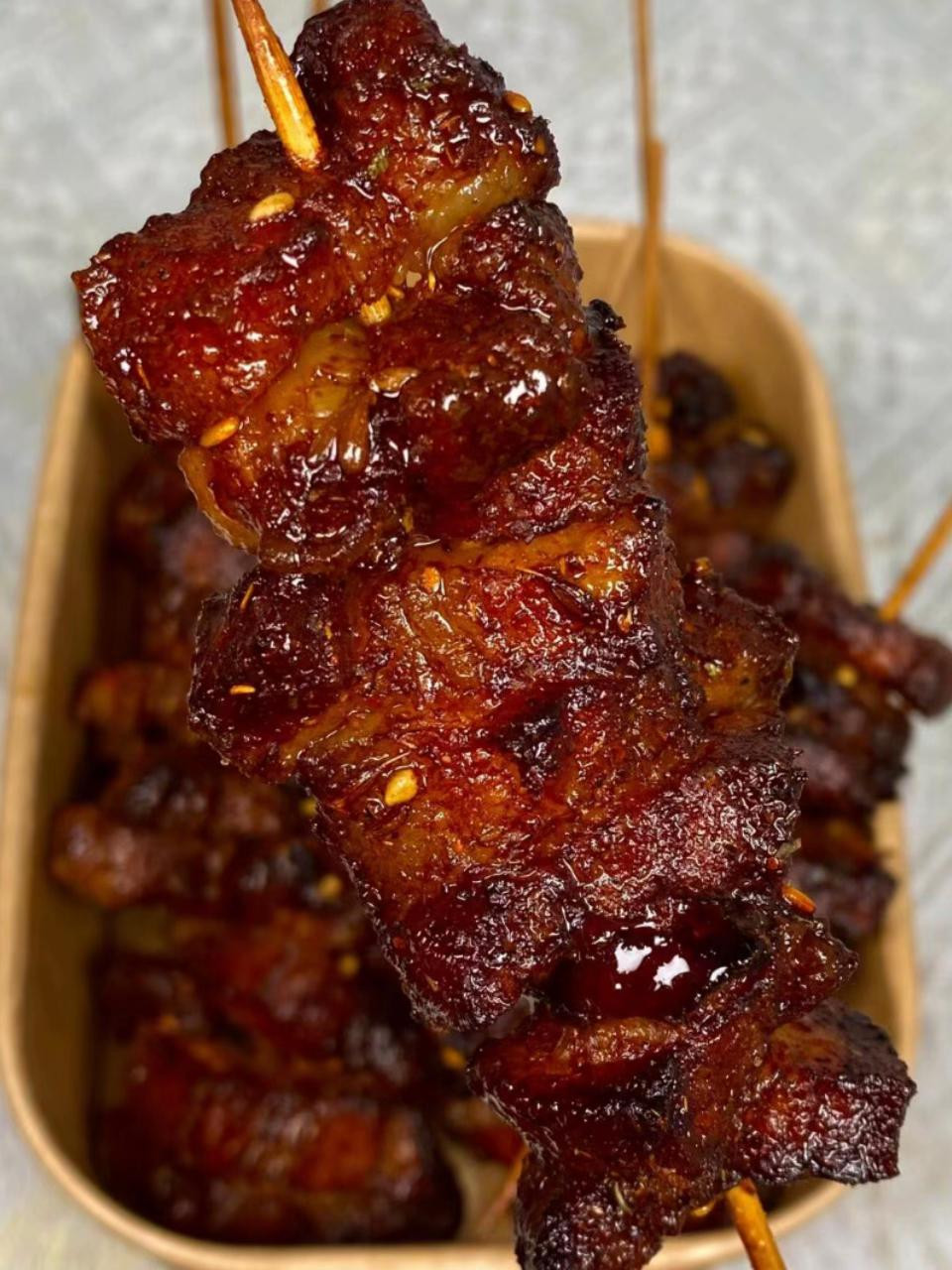 Công thức Thịt Ba Chỉ Xiên Que Nướng Ngọt Ngào