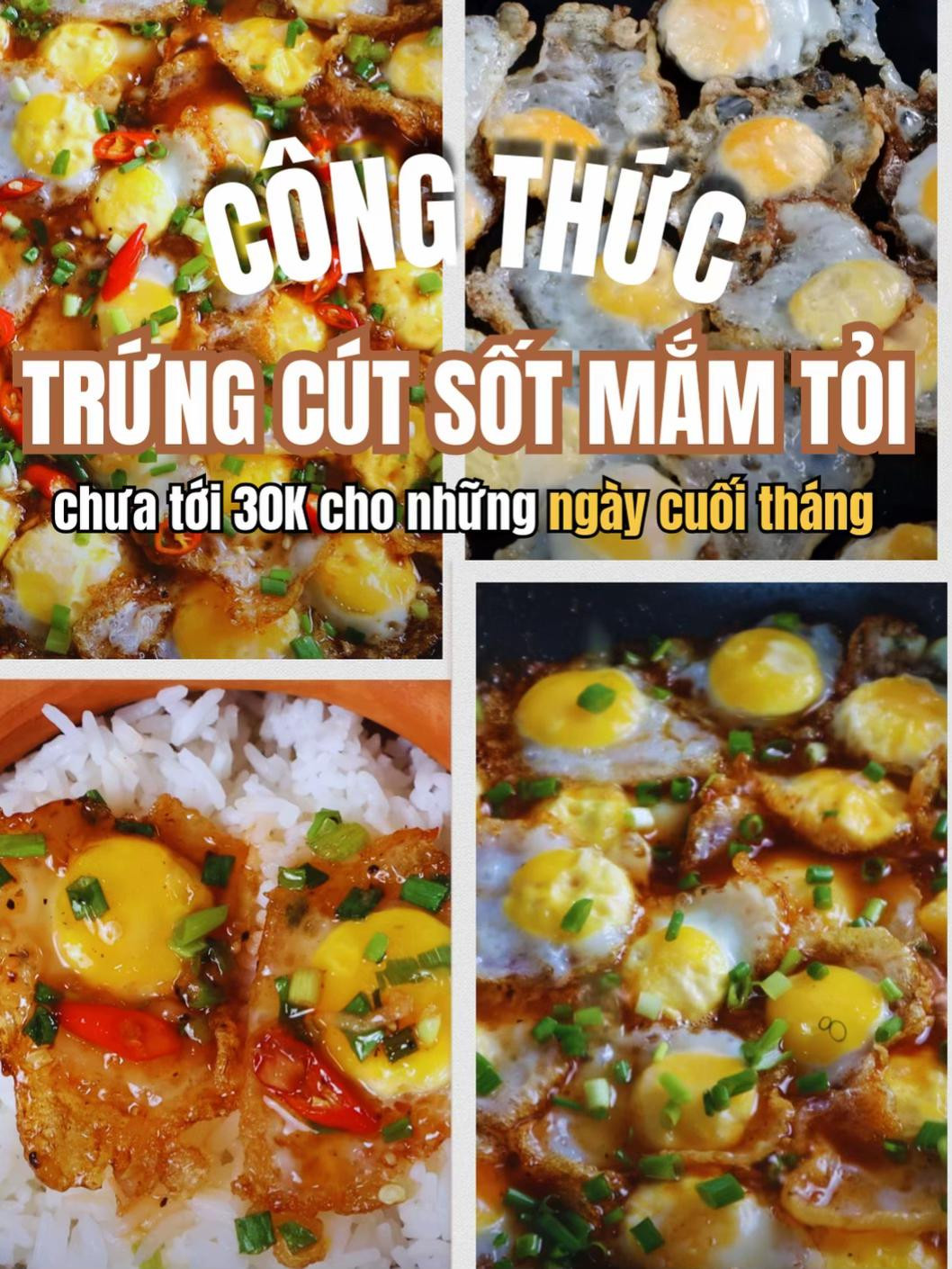 Công thức trứng cút sốt mắm tỏi, món ăn ngon rẻ chưa tới 30k cho ngày cuối tháng