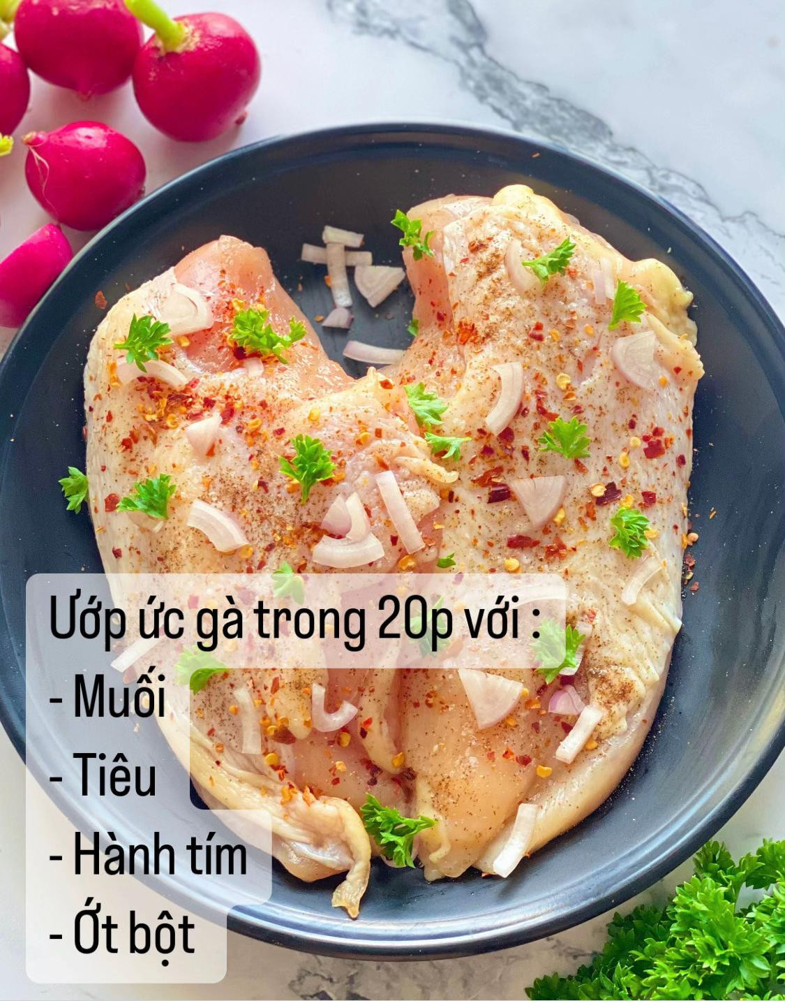 Công thức ức gà sốt cam ăn kèm măng tây xào bơ tỏi, món ngon eat clean đơn giản