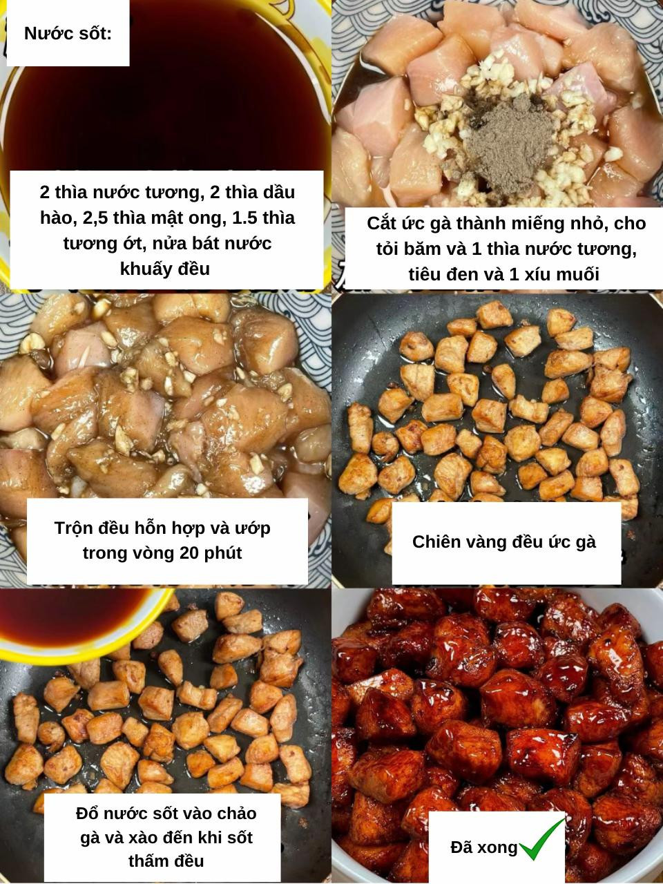 Công thức ức gà sốt mật ong giòn ngon