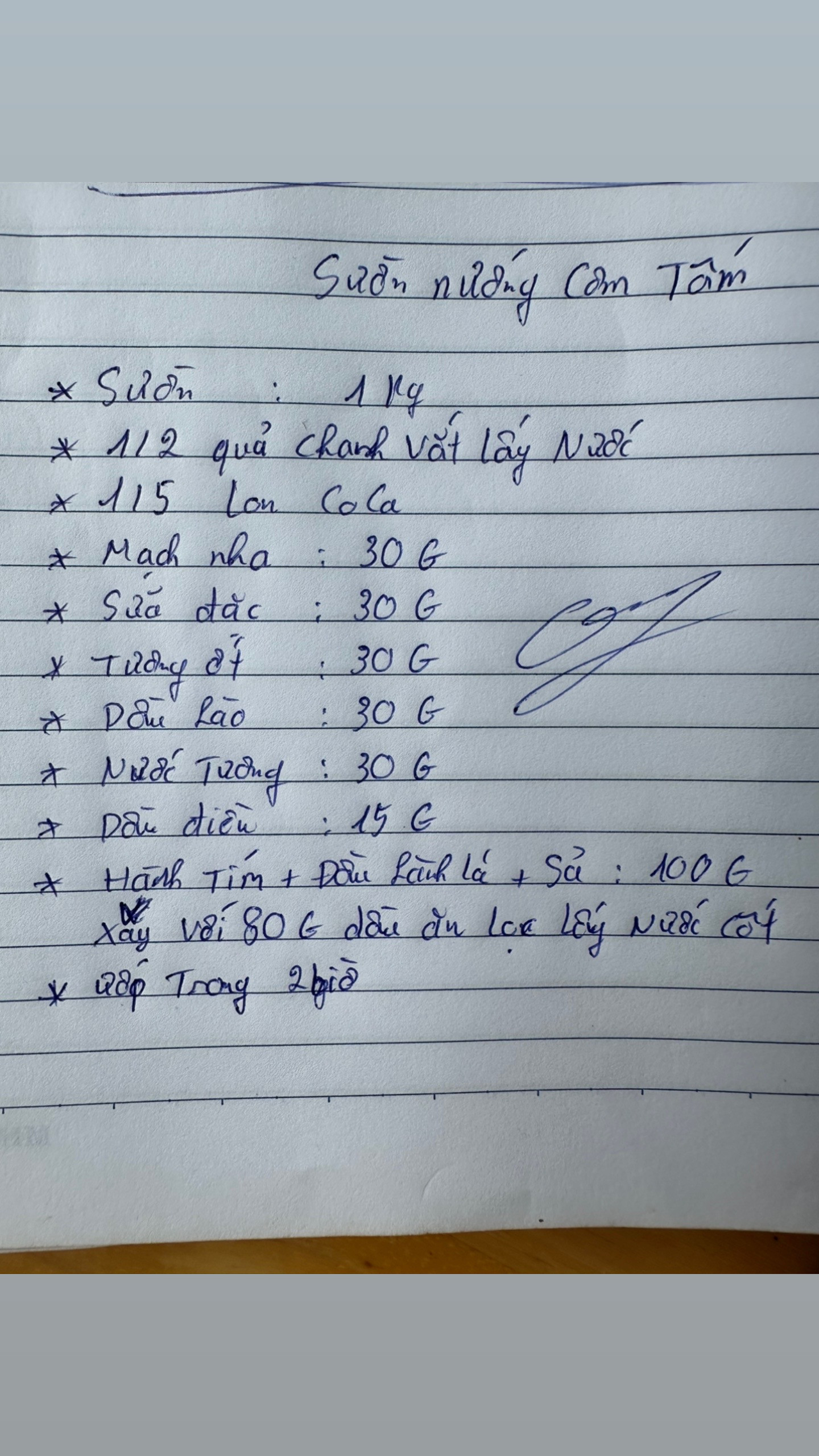 Công thức ướp sườn nướng cơm tấm với Coca và gia vị truyền thống